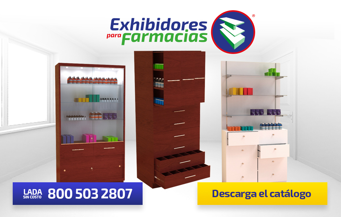 Exhibidores con Cajones para Farmacias