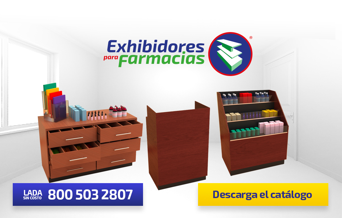 Exhibidores Elegantes para Farmacias